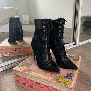 Jeffrey Campbell black boot heels